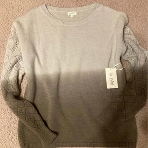La miel ombré gray sweater Small